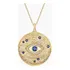 Colar Corrente Feminina Ouro18k Pingente Olho Grego 