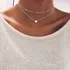 Colar Corrente Feminino Folheado Prata/ouro 2 Dupla Camadas
