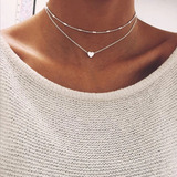 Colar Corrente Feminino Folheado