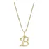 Colar Corrente Letra Lisa Inicial Presente Banhado Ouro 18k Cor Dourado B