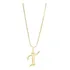 Colar Corrente Letra Lisa Inicial Presente Banhado Ouro 18k Cor Dourado T