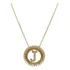 Colar Corrente Letra Mandala De Zirconias Folheado Ouro 18k Cor Dourado J