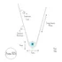Colar Corrente Prata 925 Feminina Olho Grego Madreperola45cm