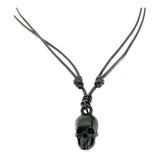 Colar Couro Masculino Caveira