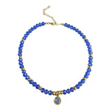 Colar Cristais Cor Azul
