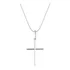 Colar Crucifixo Cruz Masculina 60cm Corrente De Prata 925 Veneziana