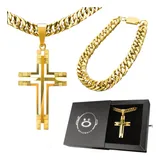 Colar Crucifixo Masculino Placa