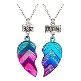 Colar Da Amizade Melhores Amigas Best Friends Magnetico 2pcs