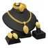 Colar De Dubai Banhado A Ouro 24k, Brincos, Anel, Pulseira,