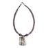 Colar De Miçangas Roxo Madepérola Abalone Natural 23cm Y030