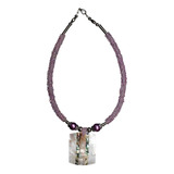 Colar De Micangas Roxo