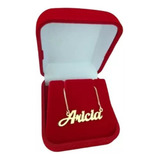 Colar De Nome Personalizado Folheado A Ouro 18k 