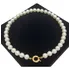 Colar De Pérolas 10mm 45cm Fecho Boia Banho De Ouro 18k 4785