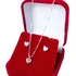 Colar De Prata925 Feminino Ping Ponto D Luz Coração +brincos