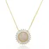 Colar Delicado Círculo Zircônia Folheado A Ouro 18k Feminino