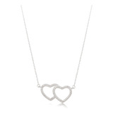 Colar Dois Coracoes Femininas