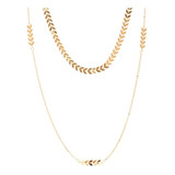 Colar Duplo Choker Escama