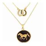 Colar Duplo Country Cavalo