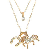 Colar Duplo Country Cavalo