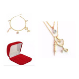 Colar Duplo E Pulseira