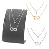 Colar Duplo Feminino Infinito