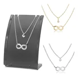 Colar Duplo Feminino Infinito