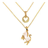 Colar Duplo Pingente Cavalo