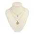 Colar Duplo Ponto De Luz E Espirito Santo Folheado Ouro 18k