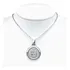 Colar E Medalha Redonda Diversos Santos Santas Anjo Aço Inox