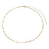 Colar Elos Diamantados Banhado