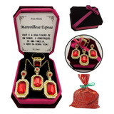 Colar Esposa Conjunto Brincos