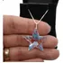 Colar Estrela Cristal Swarovski Blue Ab 2,8cm Em Prata 925