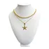 Colar Estrela Do Mar + Choker Riviera Cristal Banhado A Ouro