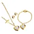 Colar Feminino Brinco Folheado Ouro 18 Cristal Swarovski 757