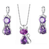 Colar Feminino Brincos Prata