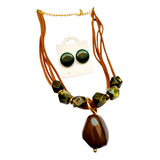Colar Feminino Camurca Pedra