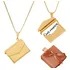Colar Feminino Carta Quer Namorar Comigo Presente Namorada Cor Dourado