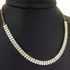 Colar Feminino Choker Riviera Zircônia Branca Folheado Ouro