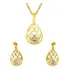 Colar Feminino Coração Folheado Ouro Cristal Swarovski C1041