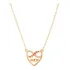 Colar Feminino Coração  Infinito Folheado A Ouro 18k