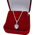 Colar Feminino Coração Prata 925 Corrente Singapura 45cm