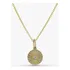 Colar Feminino De Ouro Pingente Redondo Diamante Solitario