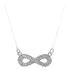 Colar Feminino De Prata 925 Símbolo Do Infinito Cravejado