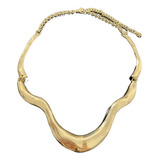 Colar Feminino Dourado Organico