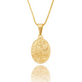 Colar Feminino E Pingente De Nossa Senhora De Fátima Banhado