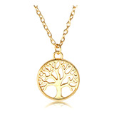 Colar Feminino Folheado Pingente