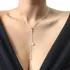 Colar Feminino Gravatinha Ponto De Luz Banhado A Prata 925