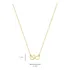 Colar Feminino Infinito Coração Amor Infinito Cor Dourado