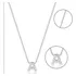 Colar Feminino Letra Inicial Cravejada Prata 925 Letrinha