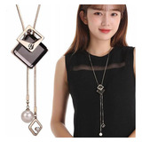 Colar Feminino Longo Com